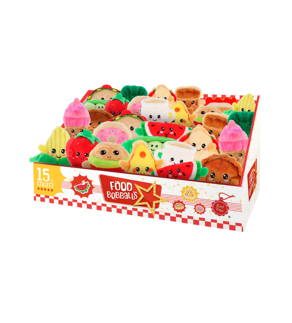 Bobballs Food 30stk, 15 ass keel toys