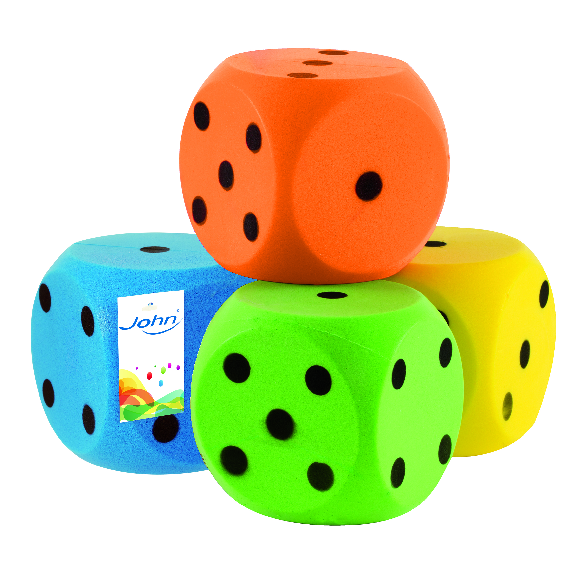 Skum terning  15 CM, 4 ass