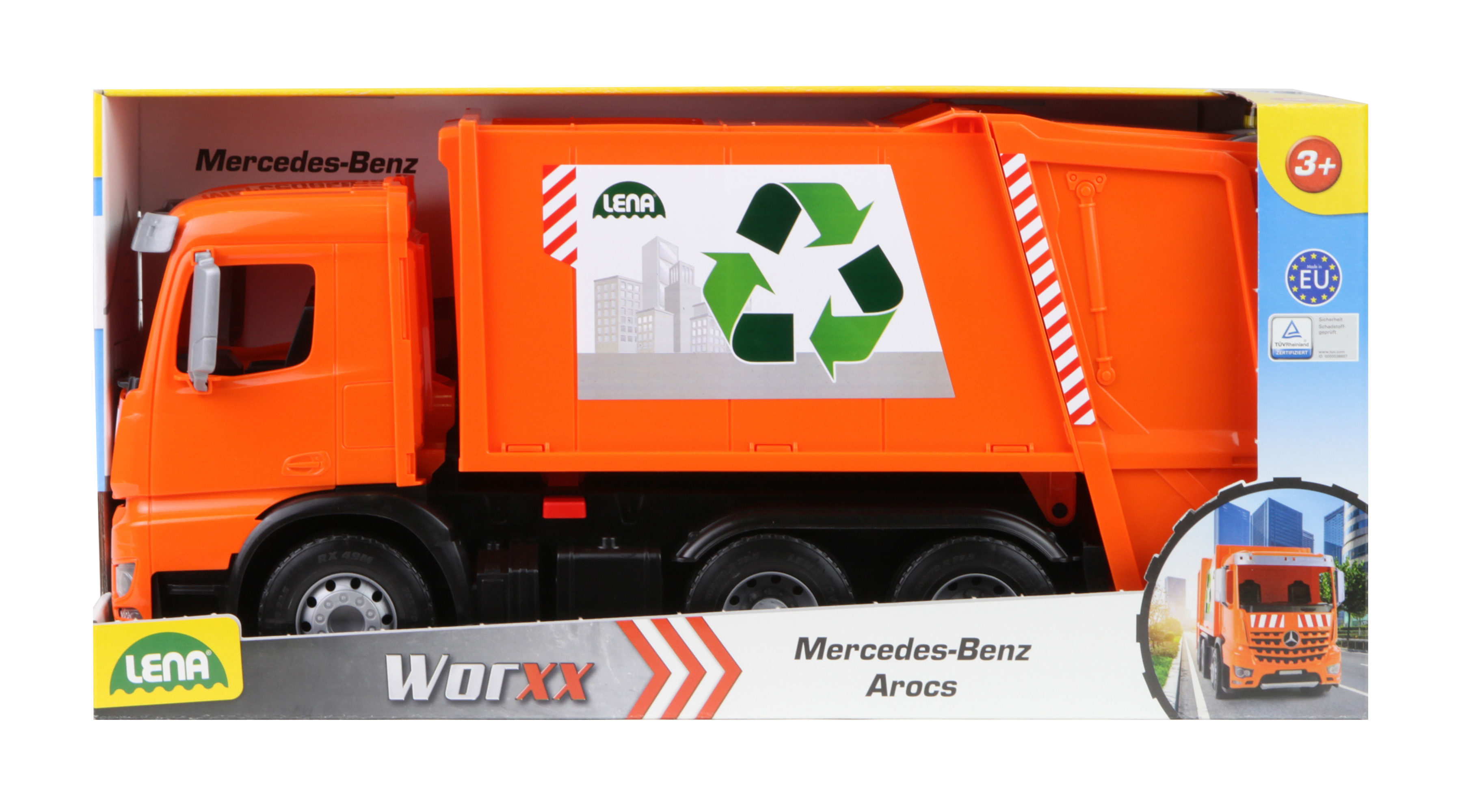 LENA 04614 WORXX Mercedes Arocs skraldebil 52cm