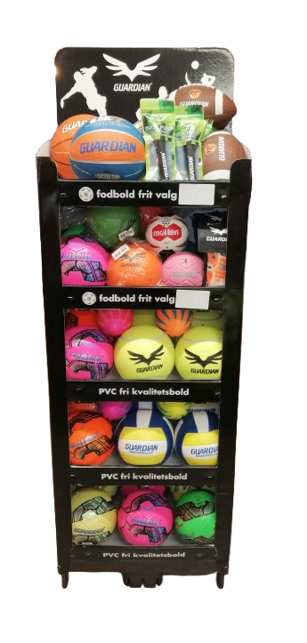 GuardianFodbold mix 1/4 palle display, 62 stk.