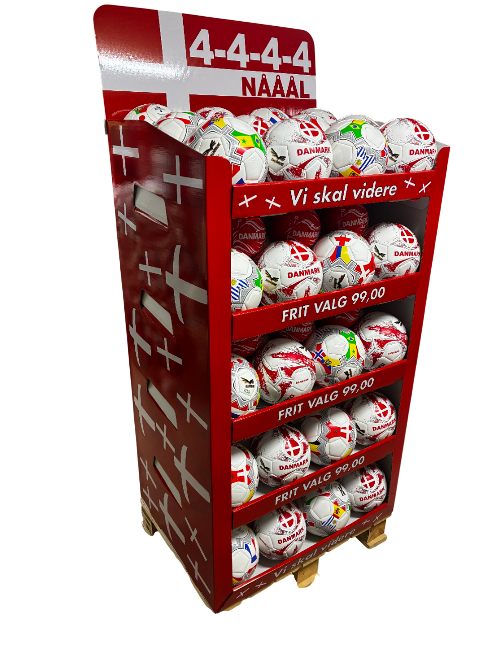 1/2 palle DK/VM bolde - 74 stk