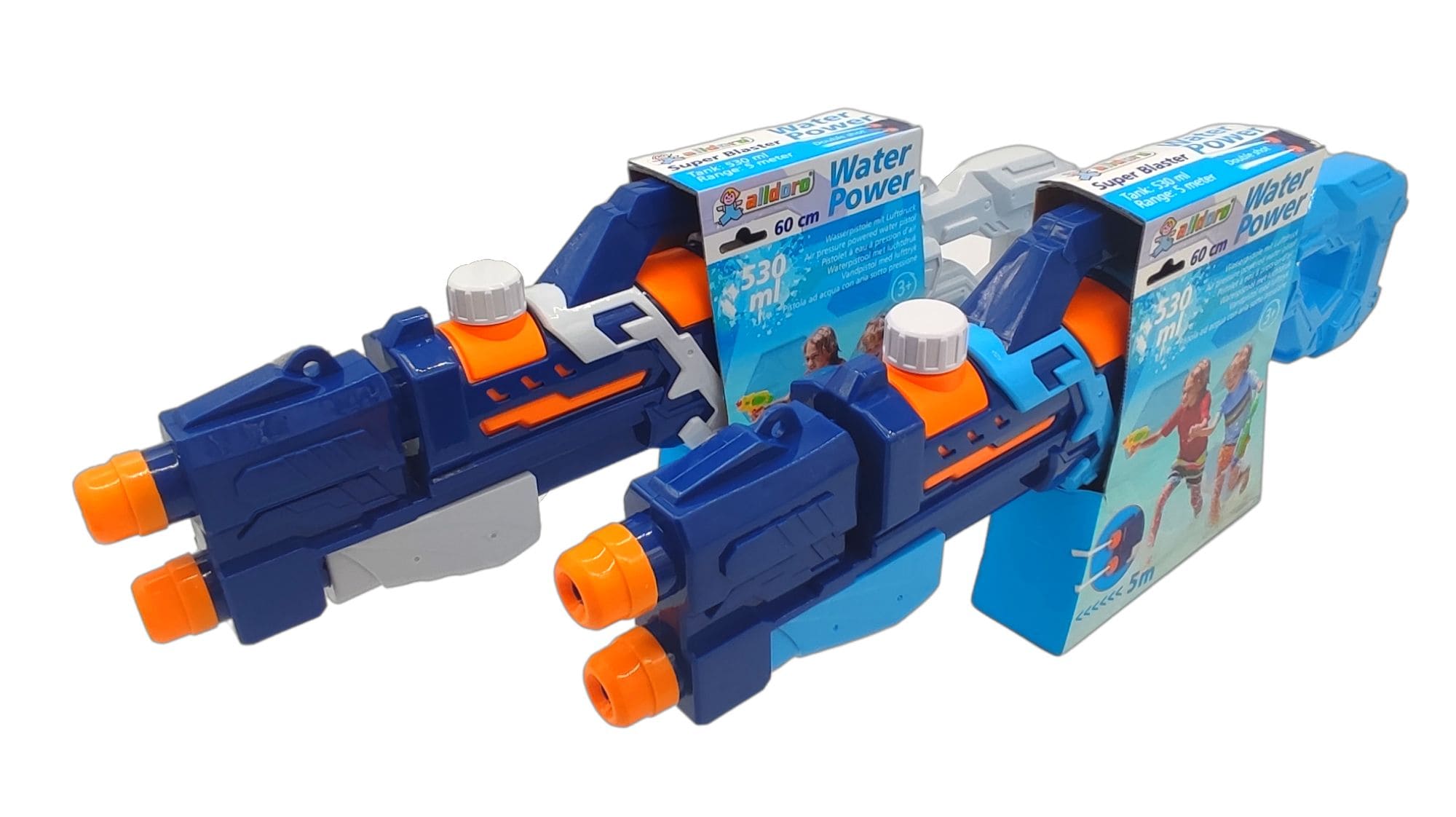 Vandgevær 60 cm, action pump + 2 stråler, 2 ass frv, 530 ml tank
