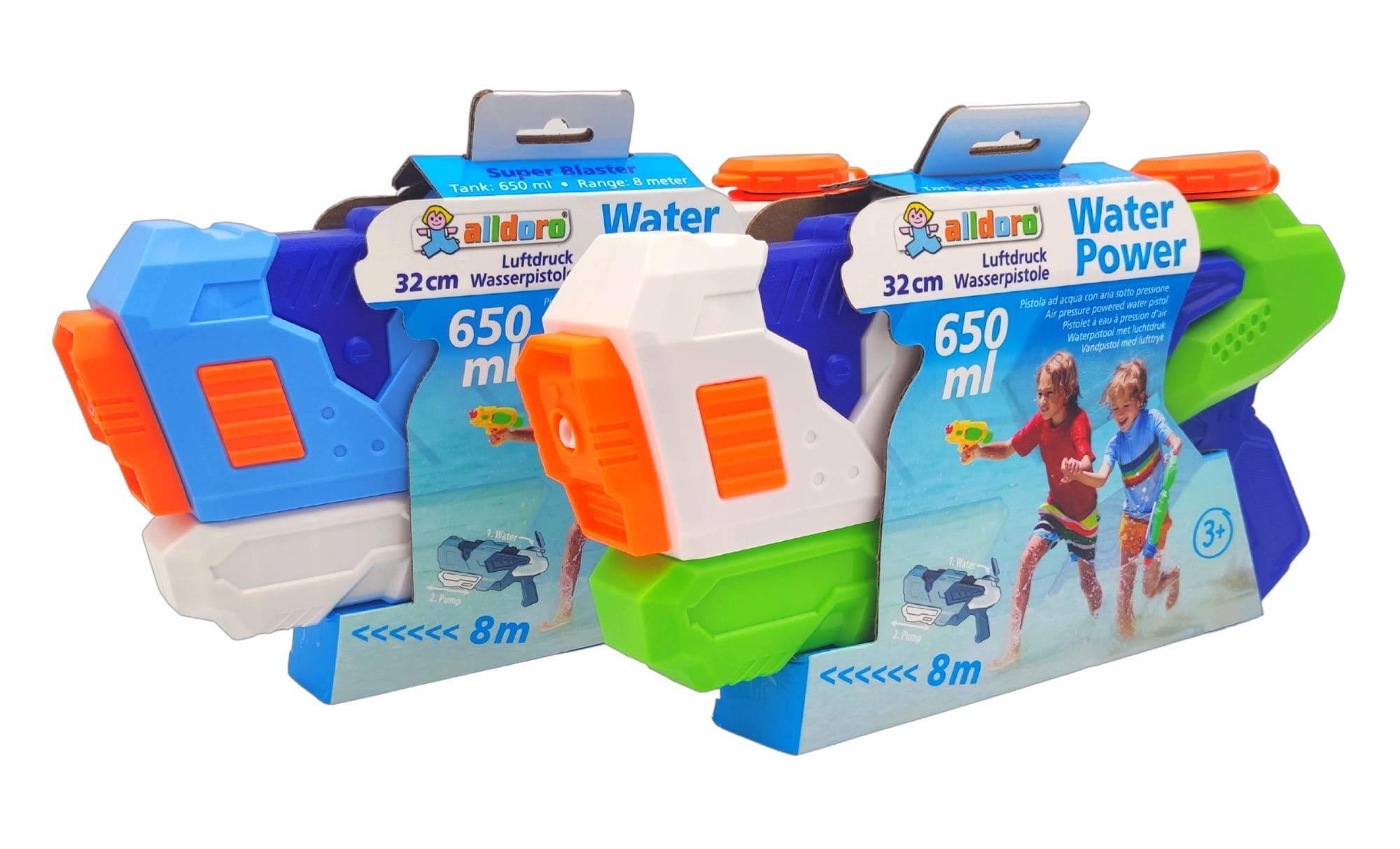 Vandpistol 32 cm, 2 ass 650ml tank
