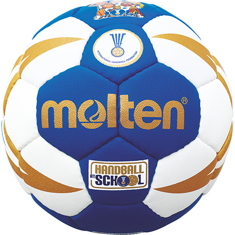 Molten Håndbold 1300 str. 0 blå/hvid school soft